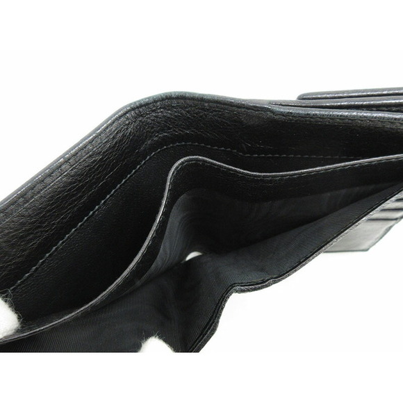 Gucci GG Double Hook Wallet Compact Black Canvas Leather - Picture 8 of 8